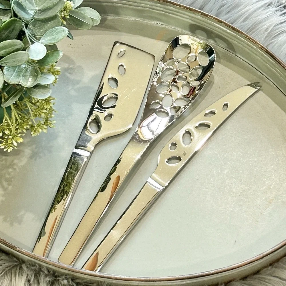 WMF Cheese Set Nuova Serving Utensil Set Of Three- Cheese Knives & Serving Spoon